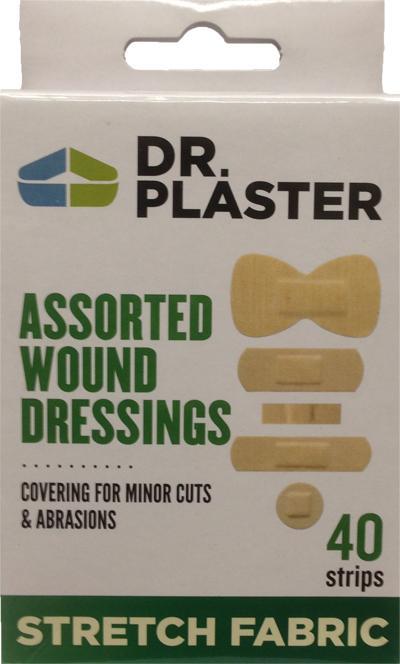 Dr Plaster Wound Dressing (Assorted) Stretch Fabric 40&