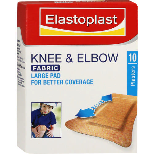 Elastoplast Fabric Plasters Knee & Elbow 10 Plasters