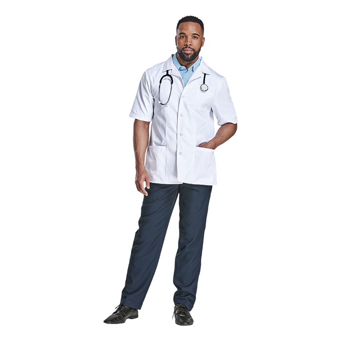 Multifunctional Short Sleeve Lab Coat