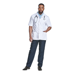 Multifunctional Short Sleeve Lab Coat