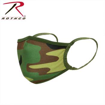 Rothco Kids Reusable 3-Layer Face Mask Woodland Camo