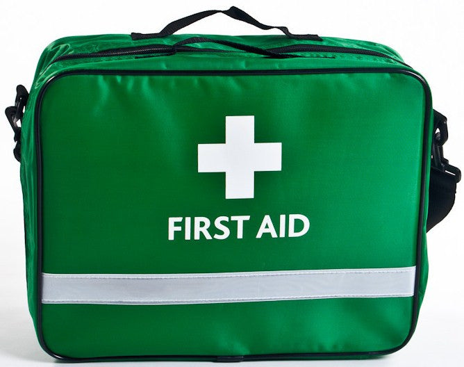Schools and Clubs First Aid Kit in Green Bag with Removable Pouches