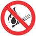 Fire and Open Fire Prohibited Safety Sign