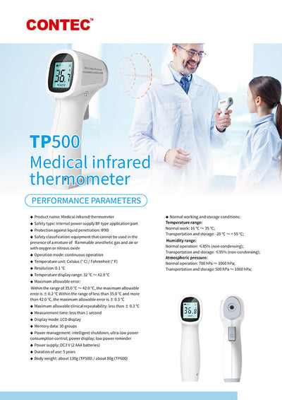 Contec TP500 Infrared Non-Contact Thermometer