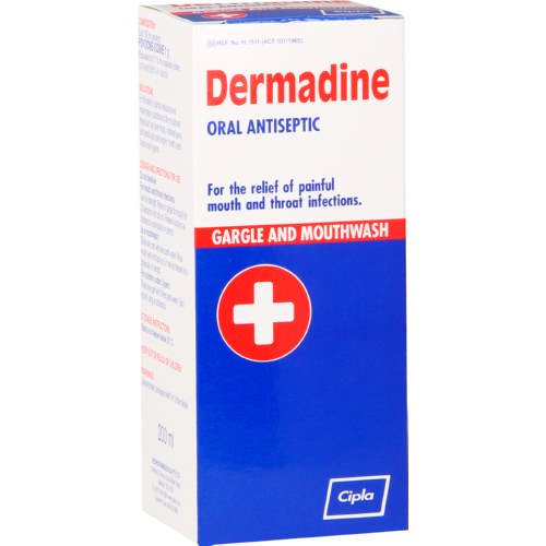 Cipla Dermadine Oral Antiseptic Gargle And Mouthwash 200ml