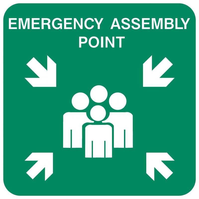 Medium Emergency Assembly Point safety sign