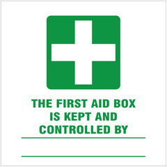First aid box is kept and controlled by safety sign