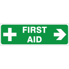 First Aid - ( Right ) safety sign