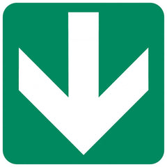 Directional Green Arrow safety sign
