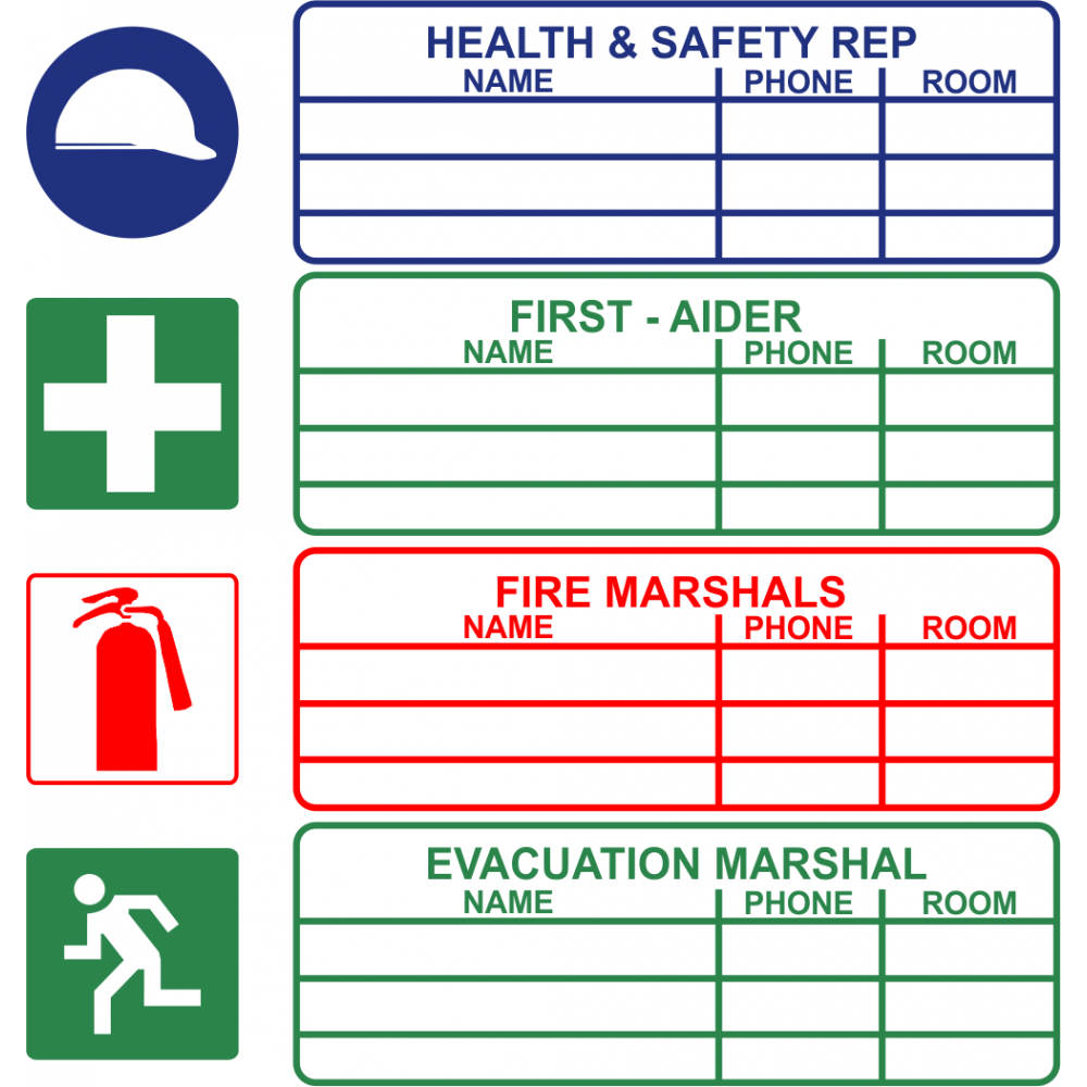 Medium Health and Safety Rep Safety sign