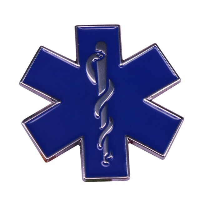 Star of Life Lapel Pin (Metal) Blue