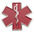 Star of Life Lapel Pin (Metal) Red