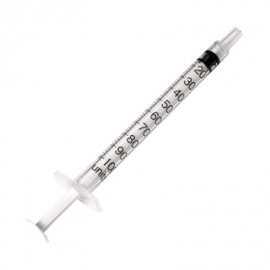 Syringe 3-Part Luerslip 1ml (100/Box)