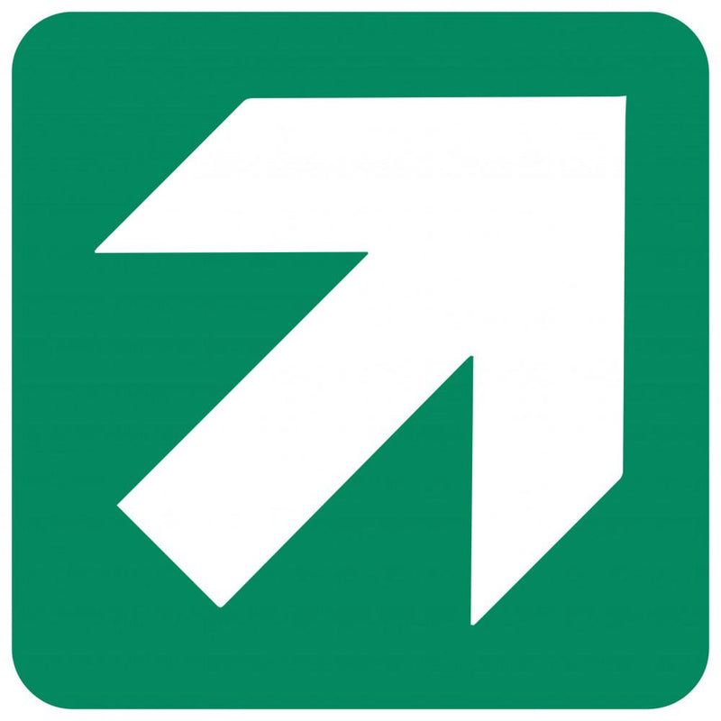 Diagonal Green Arrow safety sign